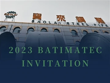 Baolai stálrör tengist 2023 BATIMATEC frá 7- maí 11. maí